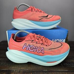 NEW Hoka One One Mach X 2 Mens Size 12.5 D Running Shoes 1155119 Red Blue White